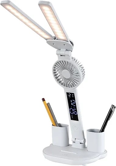 Rabalux 74030 - NOVILO LED dimmelhető asztali lámpa ventilátorral LED/7W/5V