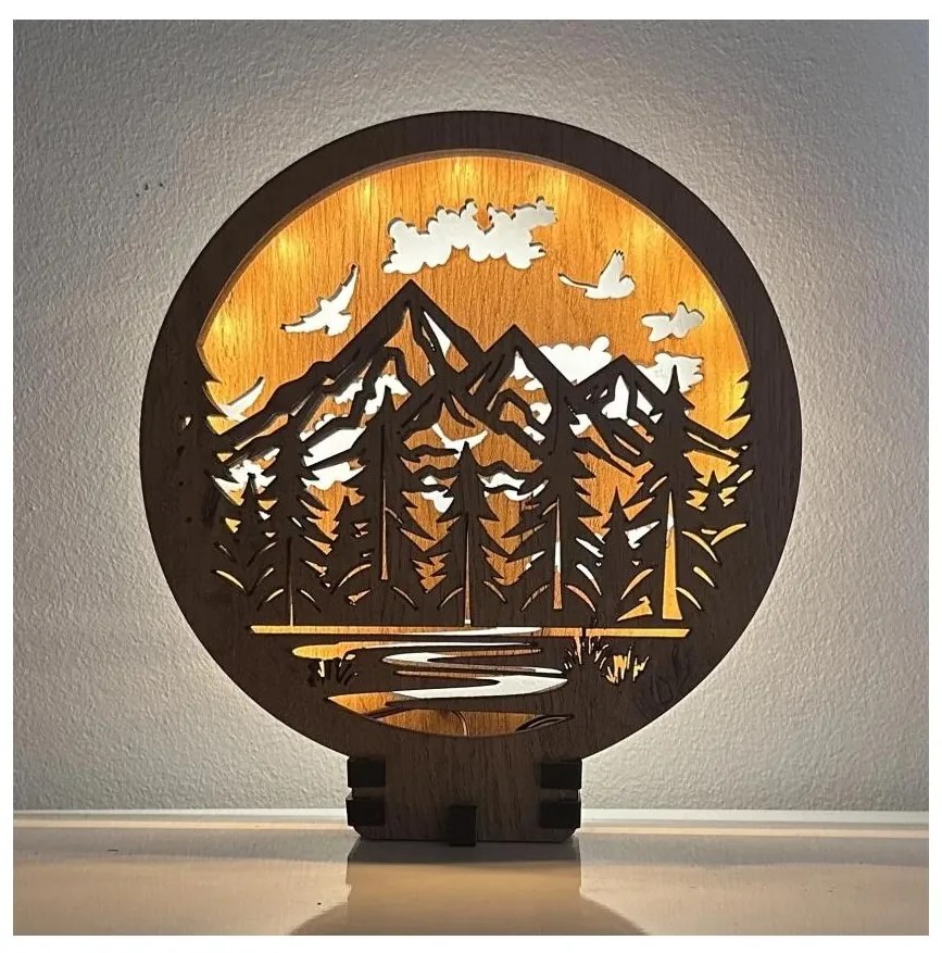 Li-Go 23583/DUB2 - LED Fényerőszabályozható asztali dekoráció LED/12W/230V 20x22 cm tölgy