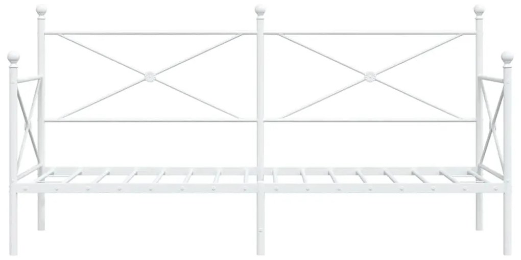 fehér acél kanapéágy matrac nélkül 75 x 190 cm