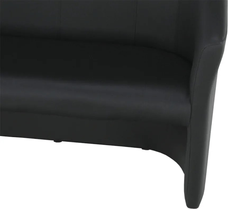 Klub duplafotel, fekete textilbőr, CUBA