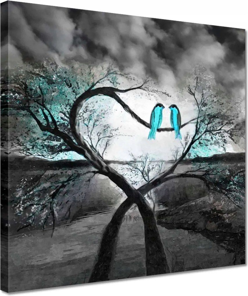 Vászonkép 30x30 Türkiz bűvölet Éjszaka