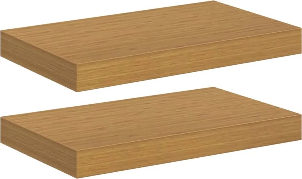 vidaXL Falpolc Falra szerelhető 2 pcs Bézs 40 x 23,5 x 4 cm Faanyag