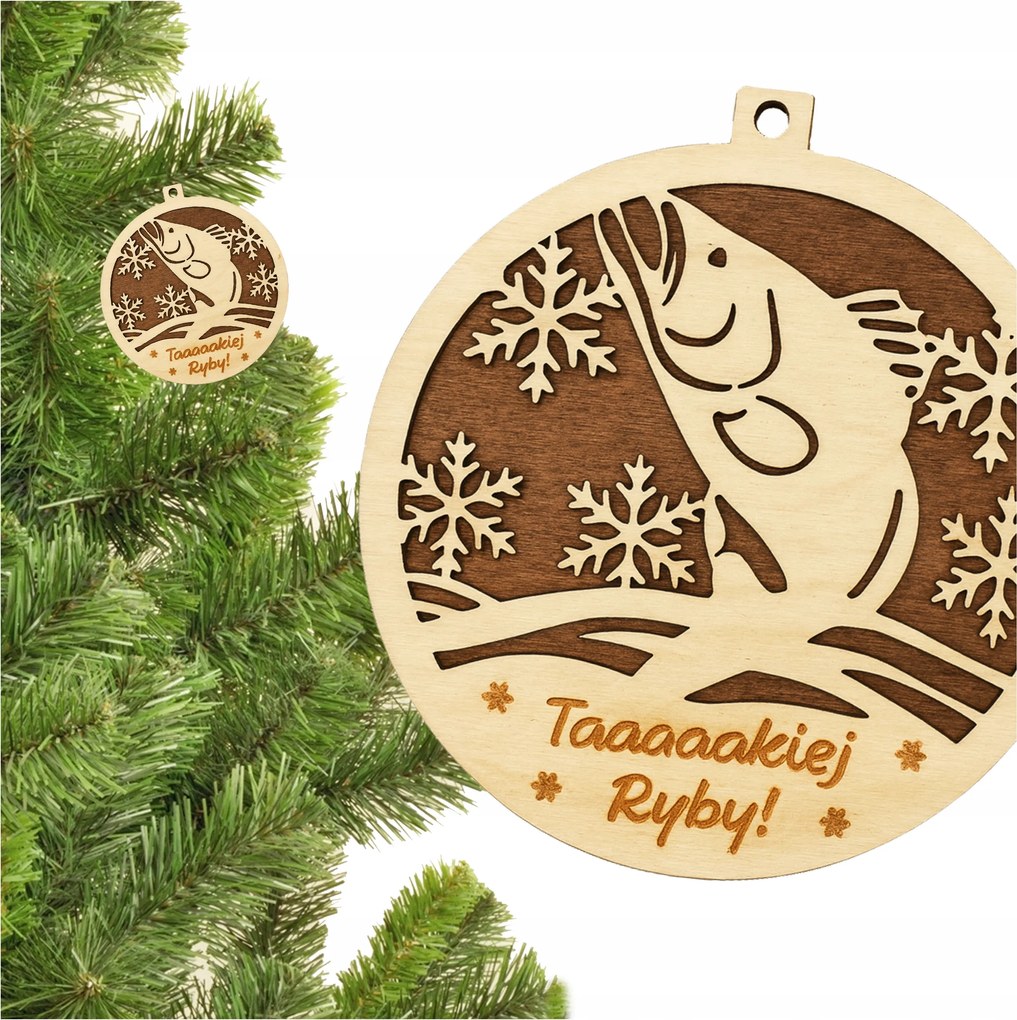 Fa Gömb Karácsonyi Dekoráció Taaaa Hal Horgász Számára