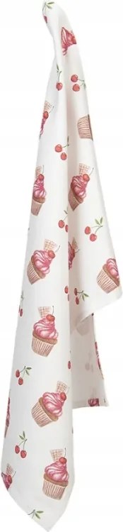 Cherry Cupcake pamut konyhai törölköző 50x70 cm