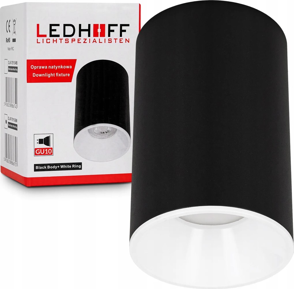 Falra szerelhető mennyezeti lámpatest Halogén GU10 fekete fehér Led Spot cső Lámpa