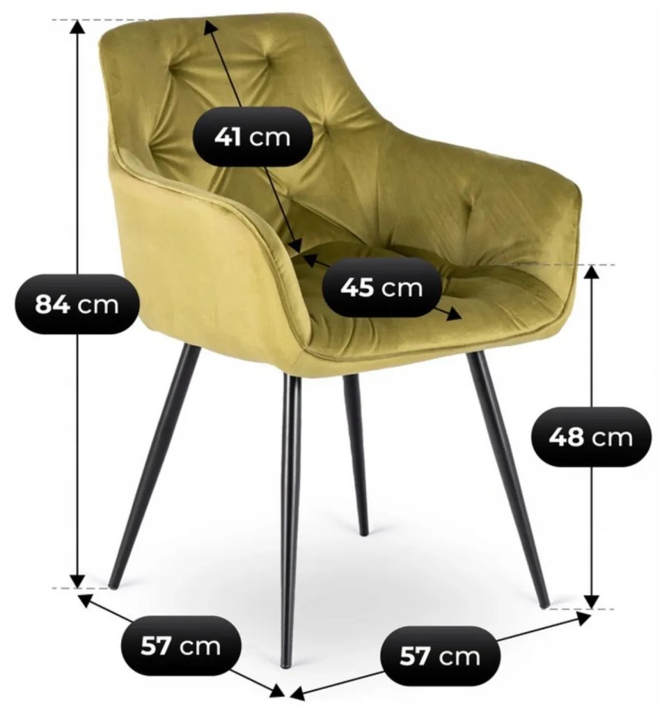 Pisztácia Színű Bársony Étkezőszék. MODESTO