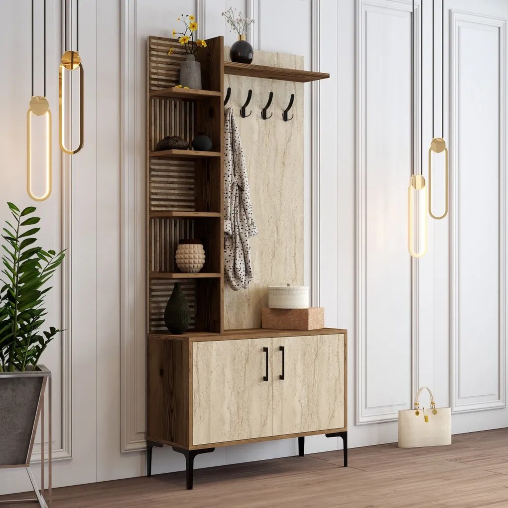 Viyana D - Walnut, Travertine