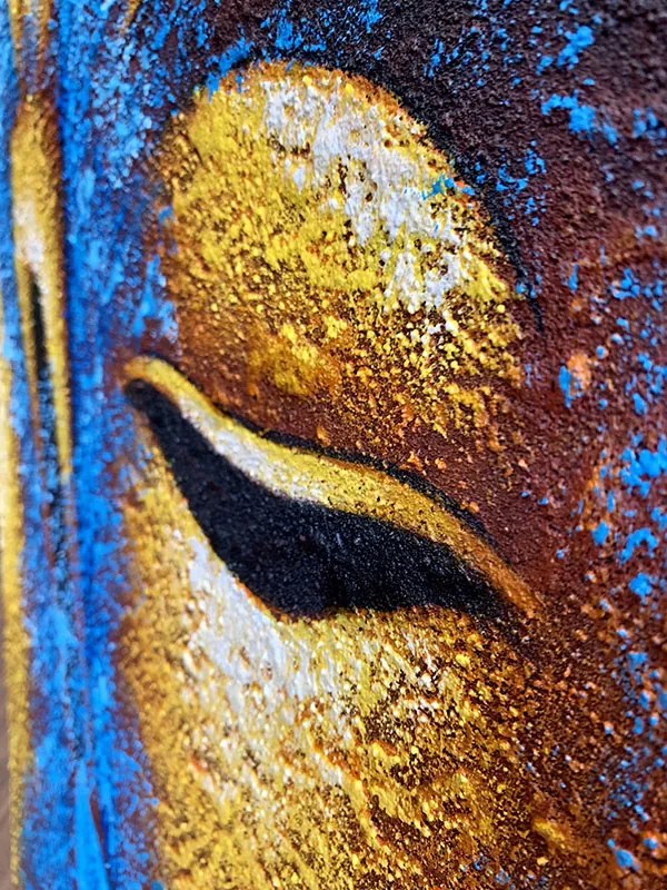 Buddha festmény, falikép - Lótusz - 60x80 cm