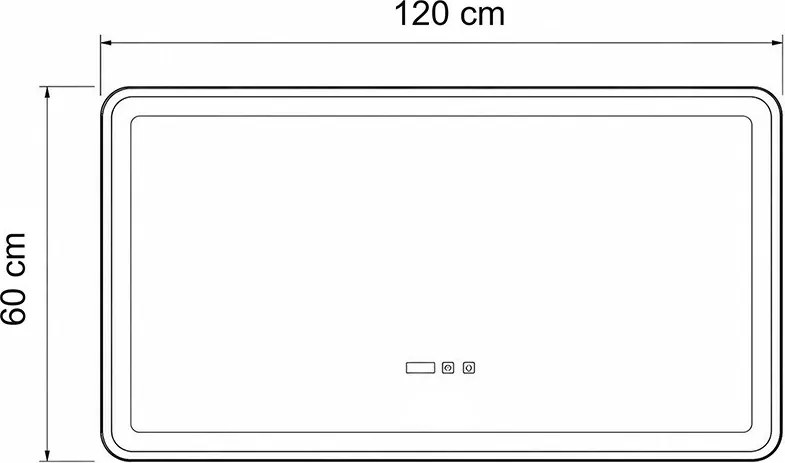 Vio 120 tükör led világítással