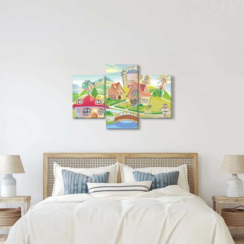Kép - színes város (90x60 cm)
