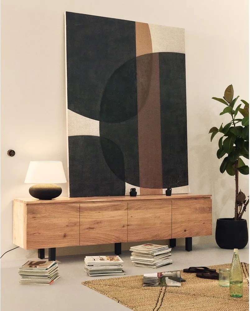 Natúr színű akácfa TV-állvány 200x58x40 cm Uxue – Kave Home