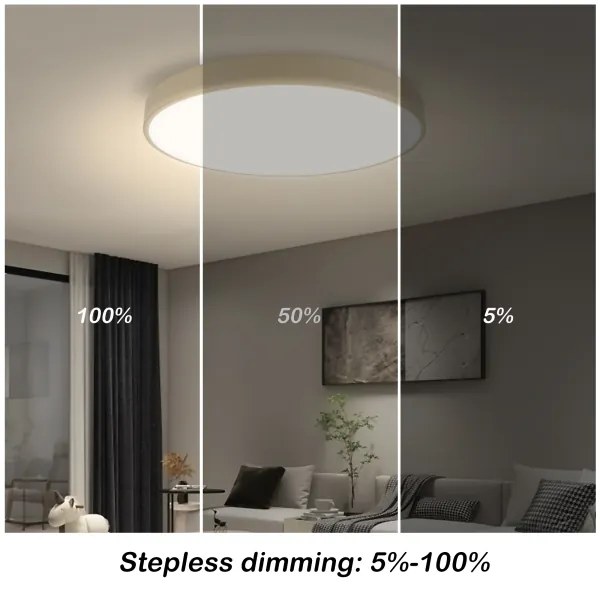 Brilagi - Dimmelhető LED lámpatest POOL SMART LED/60W/230V, átmérő 50 cm, Wi‑Fi (Tuya), bézs + távirányító