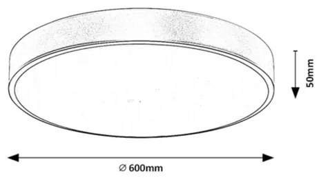 Rabalux 71038 -LED dimmelhető mennyezeti lámpa TESIA LED/60W/230V 3000-6000K+Távirányító