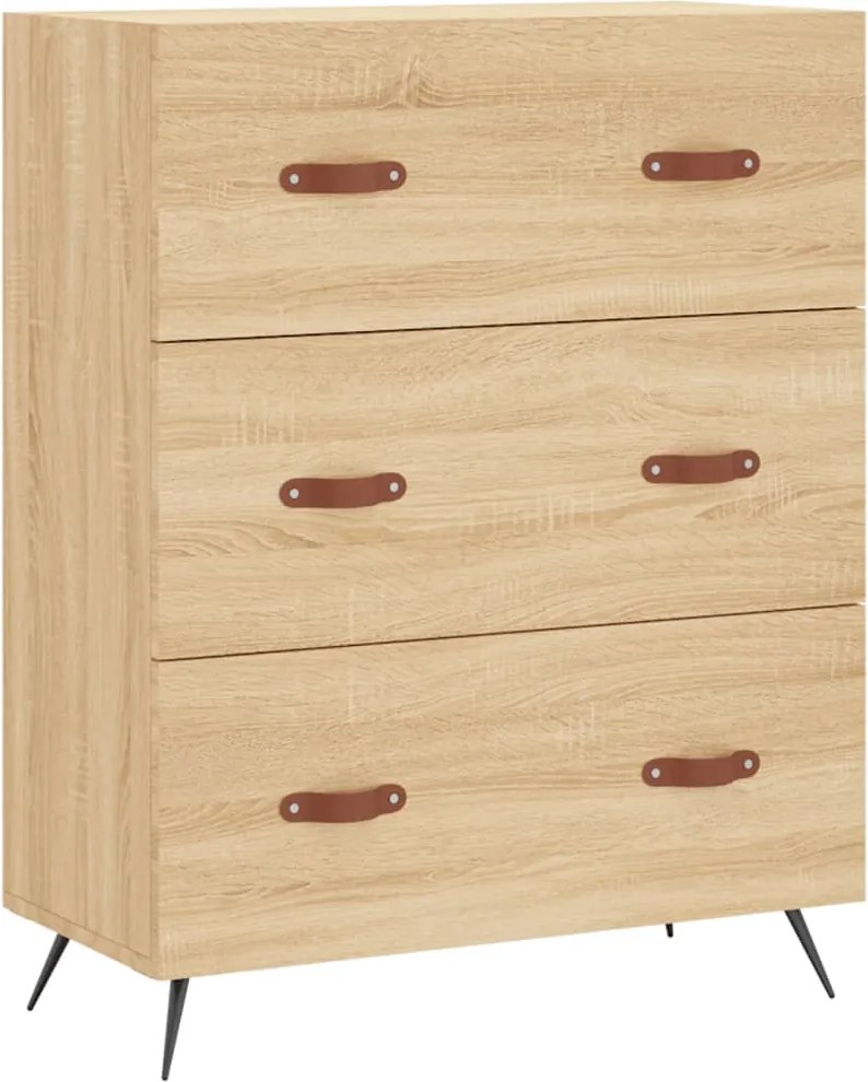 vidaXL sonoma tölgyszínű szerelt fa komód 69,5 x 34 x 90 cm