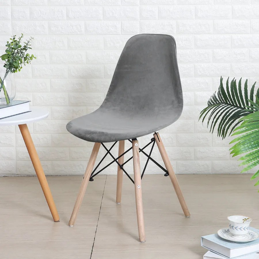 Kis KagylószékHuzat (bársonyos, sötétszürke)