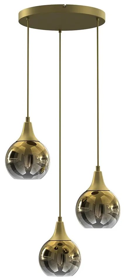 Csillár zsinóron MONTE 3xE27/60W/230V arany