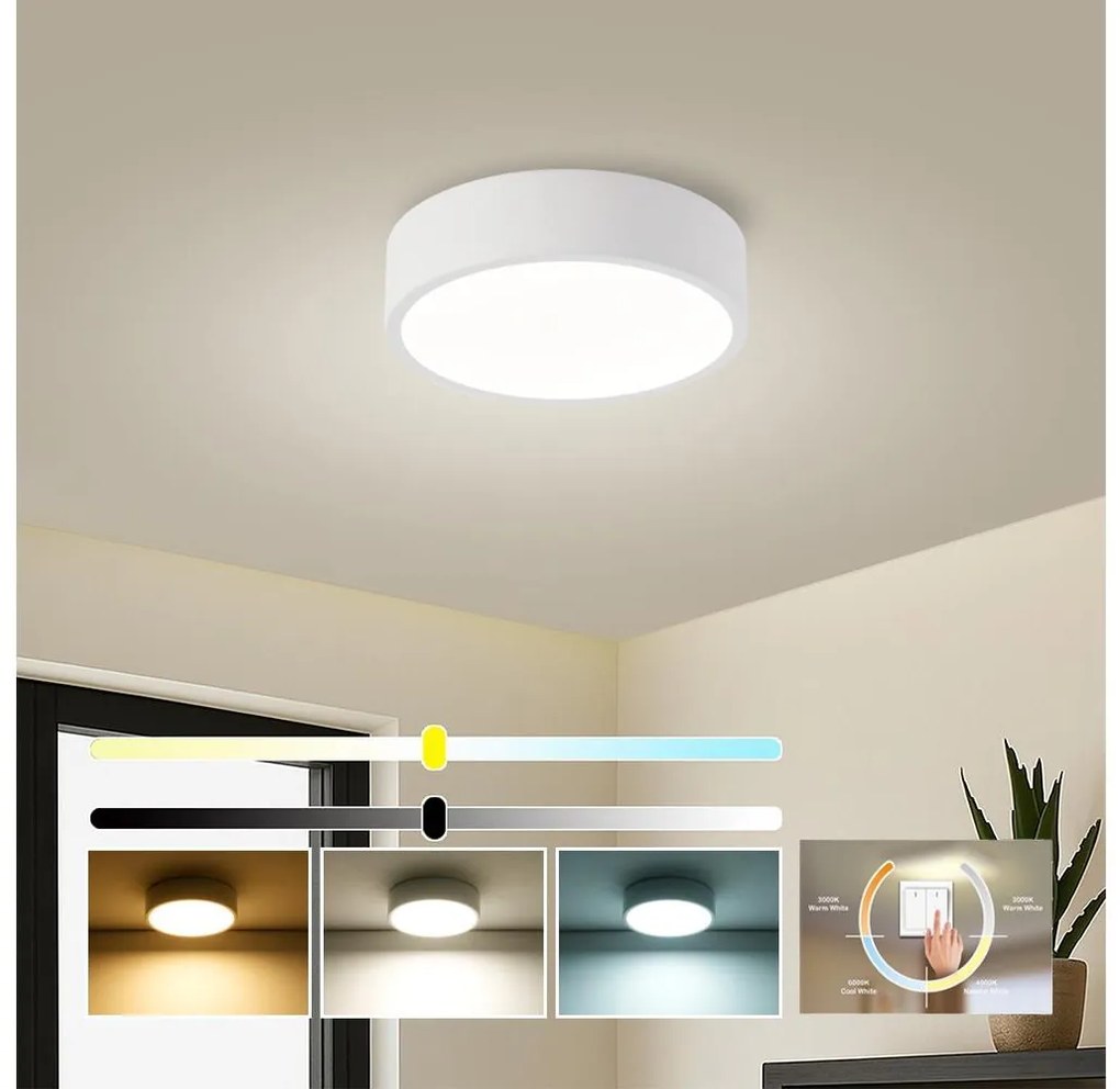 Brilagi - LED mennyezeti lámpa POOL LED/18W/230V 3000/4500/6000K Ø 20 cm fehér