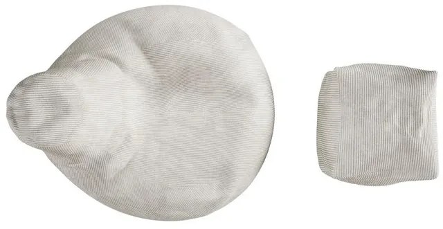 Juskys Chillex babzsákfotel lábtartóval – bézs