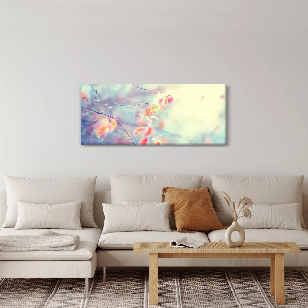 Kép - Levelek a jégben (120x50 cm)