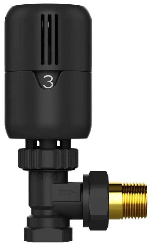 Termosztatikus radiátor sarok szelep - 1/2&quot; - TS202WA-B