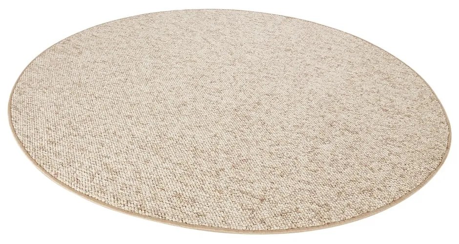 Világosbarna kerek szőnyeg ø 200 cm Wolly – BT Carpet