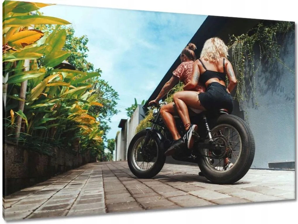 Képek 120x80 Szerelmes pár Motorkerékpár