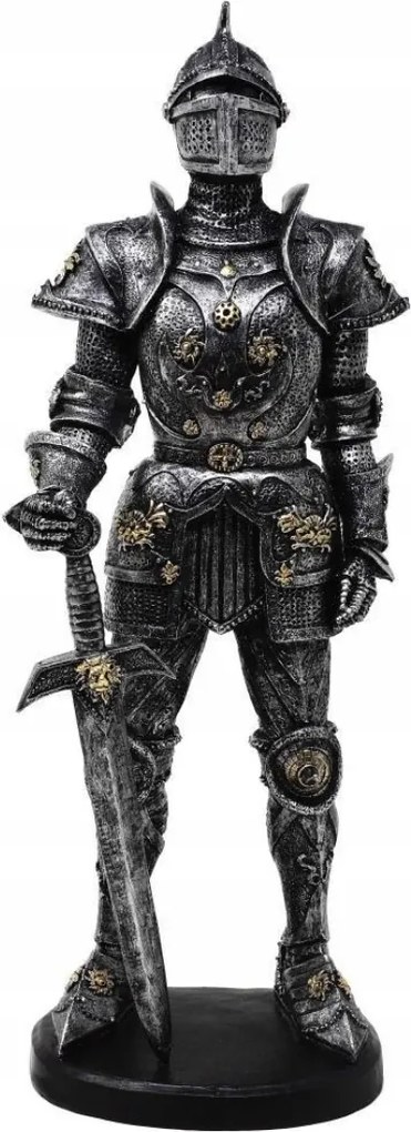 Dekorációs Lovag figura páncélban 39cm Ajándék Neki Katonaság