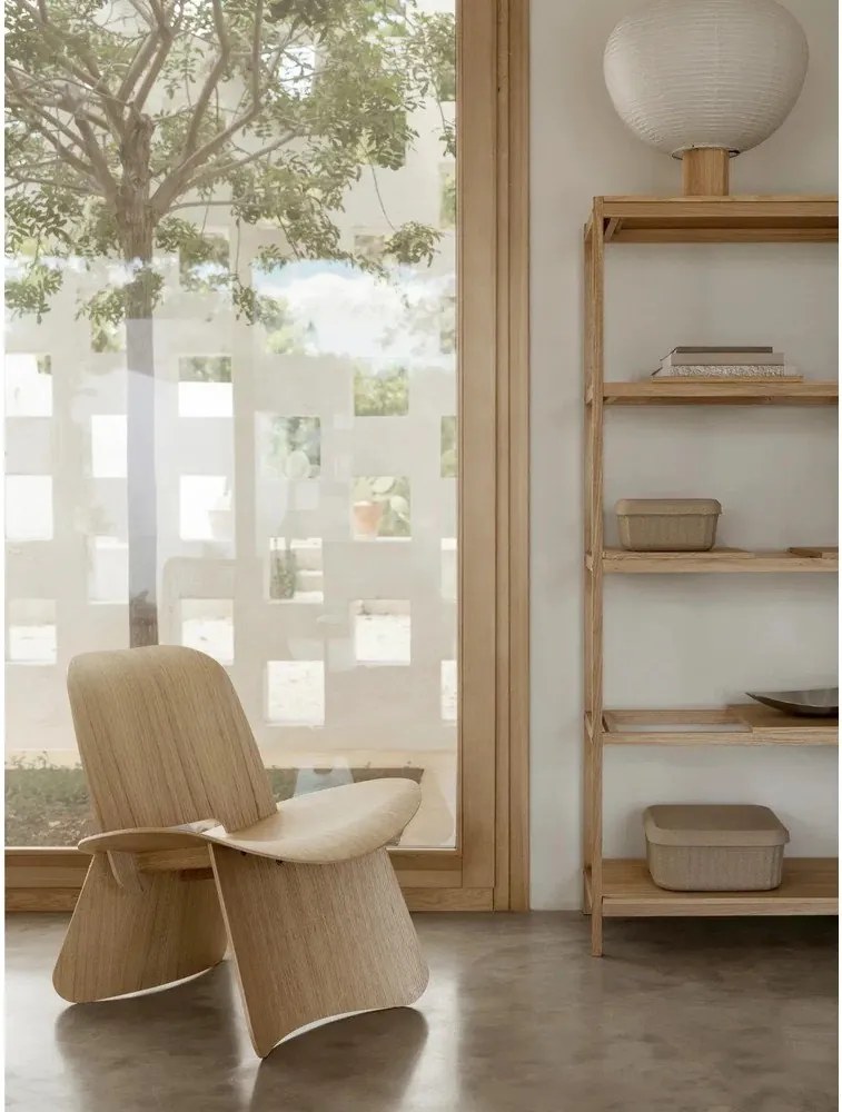 Natúr színű polcos állvány tölgyfa dekorral 105x170x40 cm Sukoya – Blomus