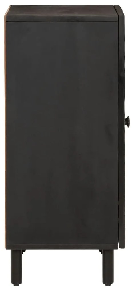 fekete tömör mangófa tálalószekrény 60 x 33 x 75 cm