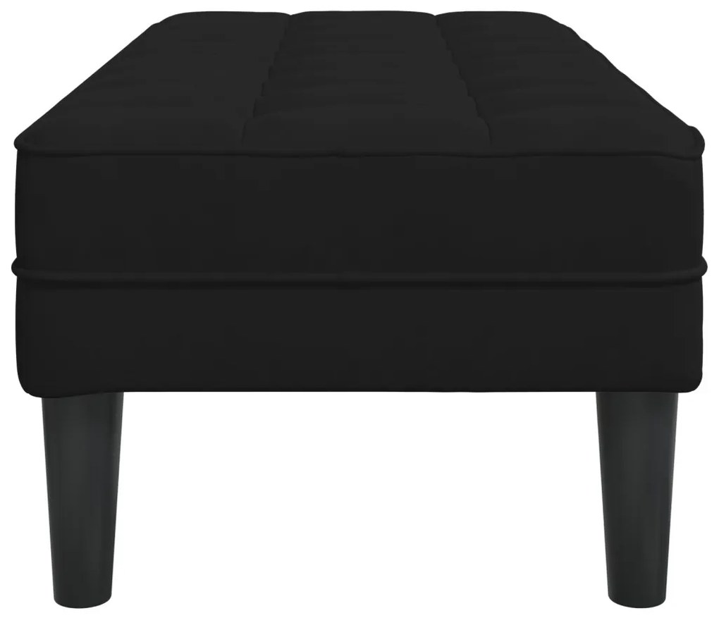Pad Fekete 113x57x39 cm Velúr