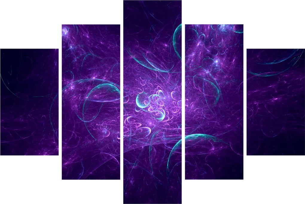 Modern kék absztrakció képe (150x105 cm)