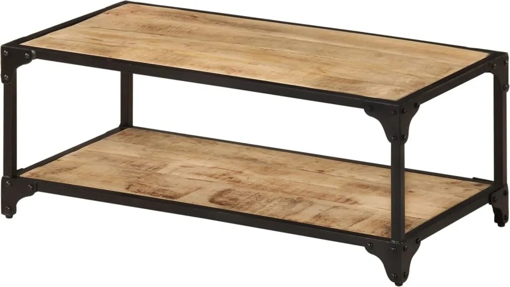 vidaXL tömör nyers mangófa dohányzóasztal 90 x 45 x 35 cm
