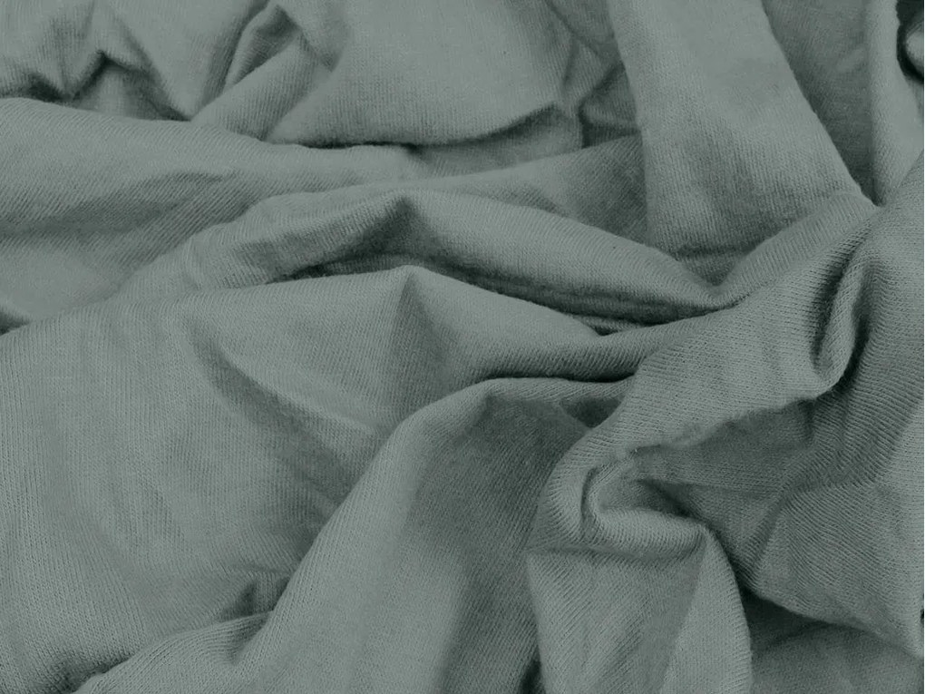 Jersey lepedő szürkészöld 180 x 200 cm