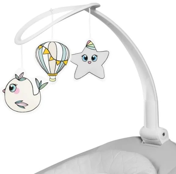 Lionelo - BELLA zenélő babahinta, betonszürke + távirányító