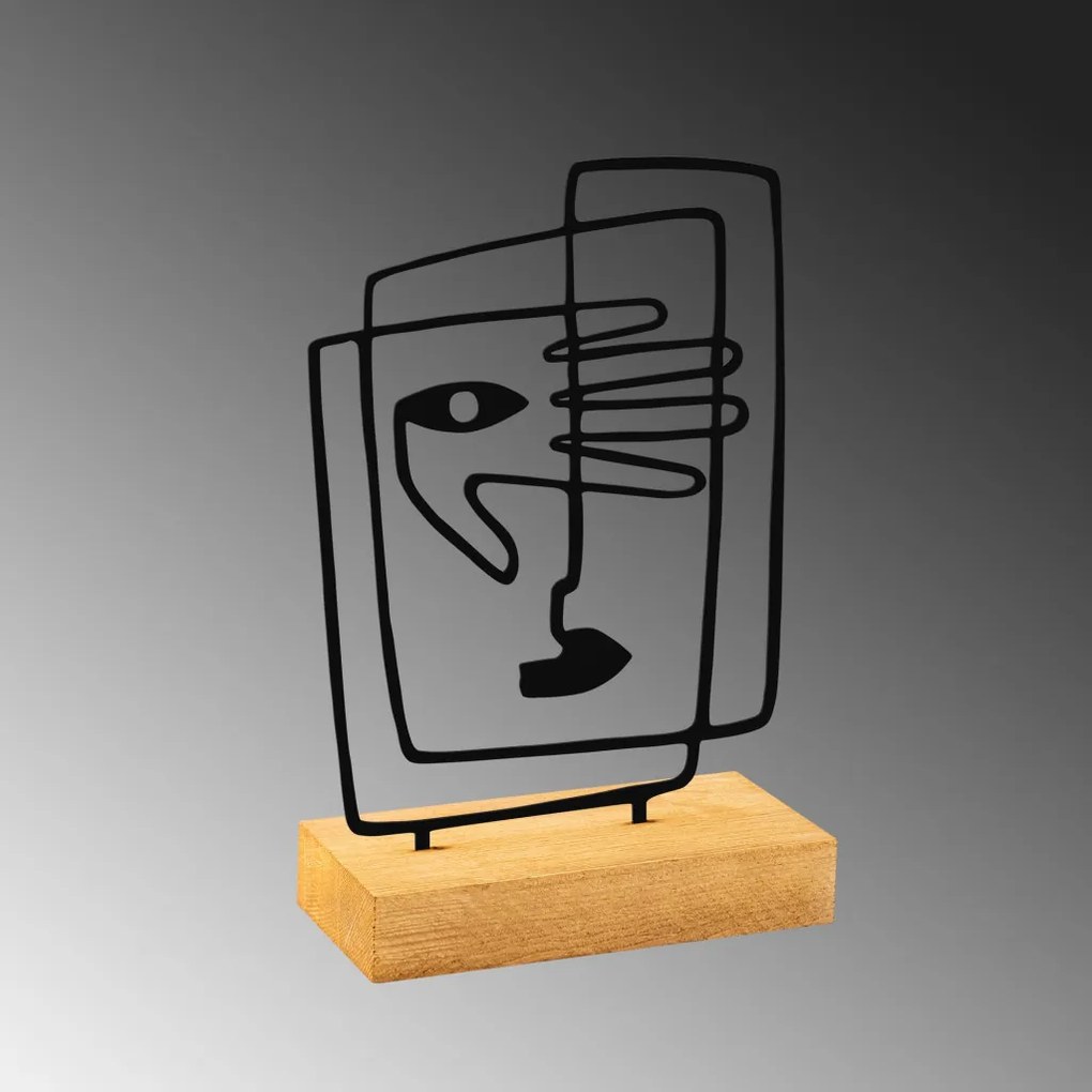 Hide fém dísztárgy, fekete, 27×8 cm