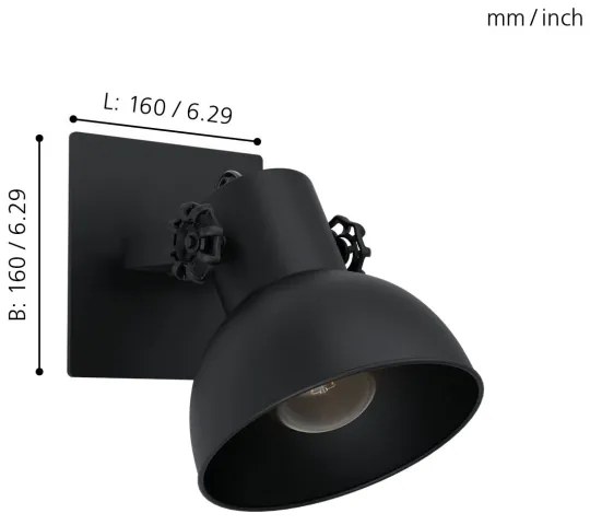 Eglo 43431 - Fali lámpa BARNSTAPLE 2 1xE27/28W/230V