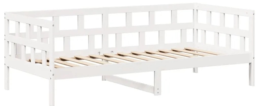 fehér tömör fenyőfa kanapéágyszett tetővel 80 x 200 cm