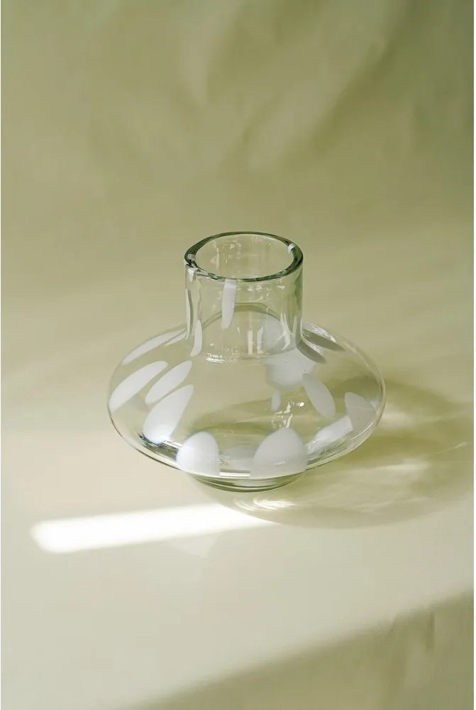 Üveg kézzel készített váza (magasság 28 cm) Glom – noo.ma