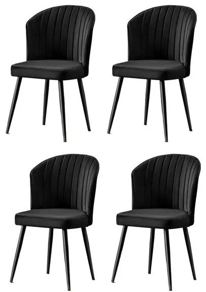 Rubi Black étkezőszék szett, 4 db