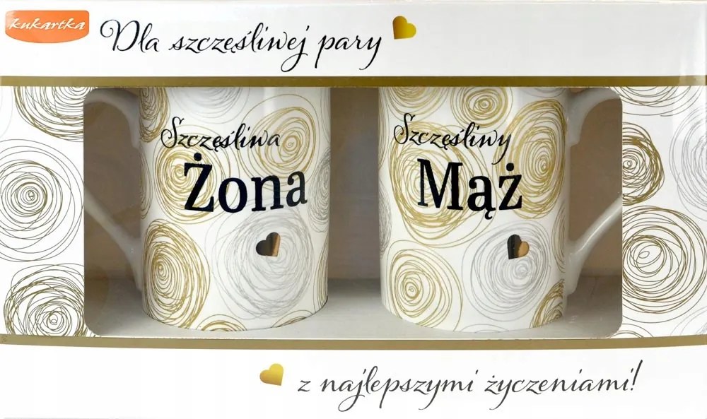 2 Db-os Bögre Szett Pároknak Boldog Feleség Boldog Férj Q 942