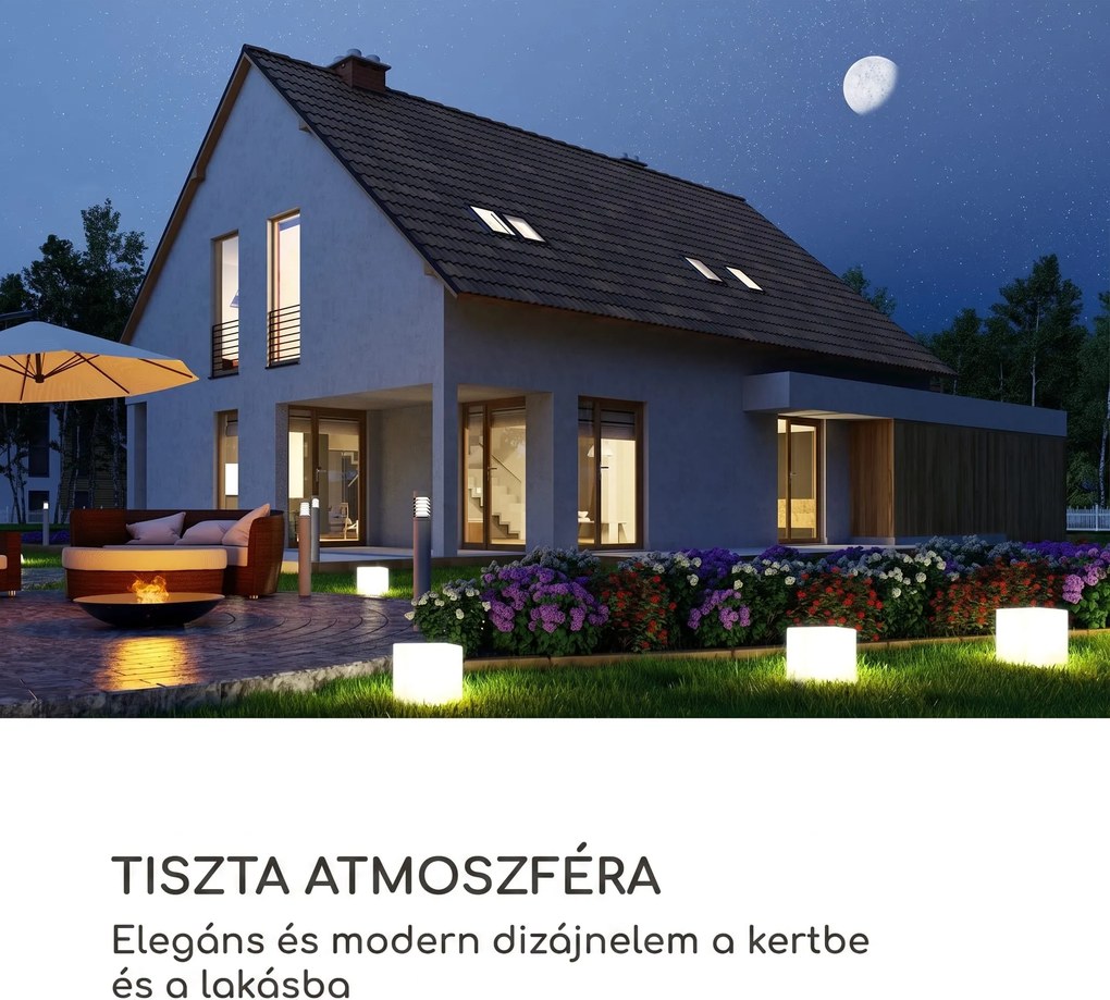 Blumfeldt Shinecube XL világító kocka 40x40x40 cm 16 színű LED, 4 világítási mód, fehér