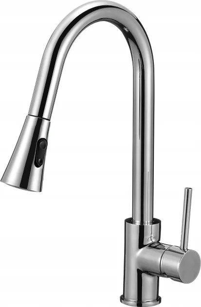 Konyhai Csaptelep Kihúzható Kifolyócső Króm Rugalmas sárgaréz