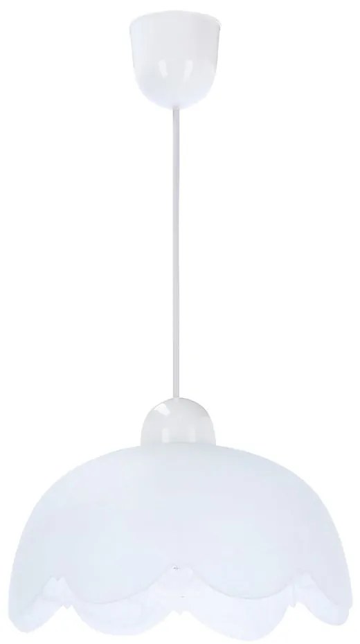 Fehér függőlámpa üveg búrával ø 25 cm Bratek – Candellux Lighting