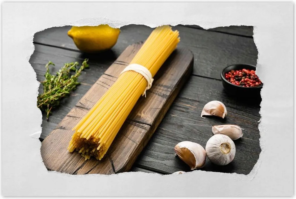 Poszterek 120x80 Tészta szett a deszkán