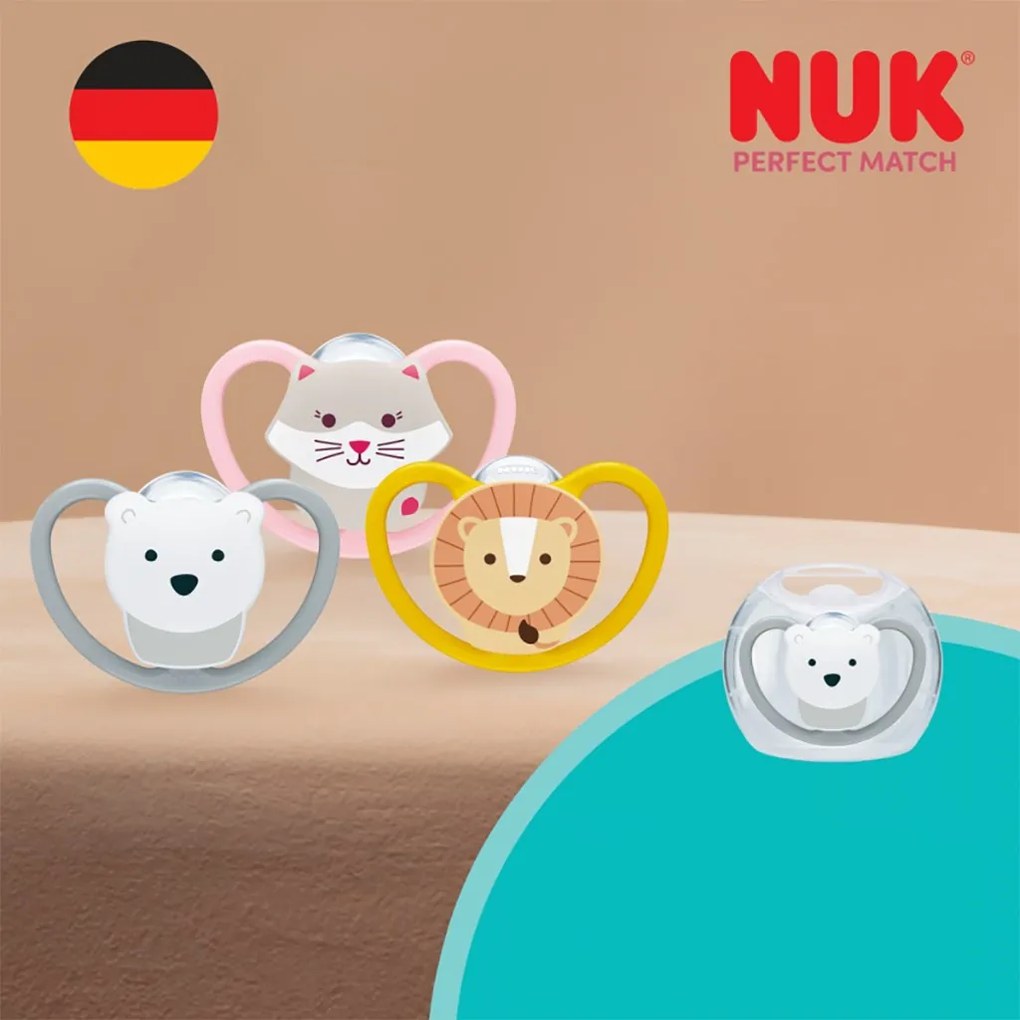 Baba cumi  NUK Perfect Match Air POLAR BEAR 6-18m 1db box, vel. 6-18 m