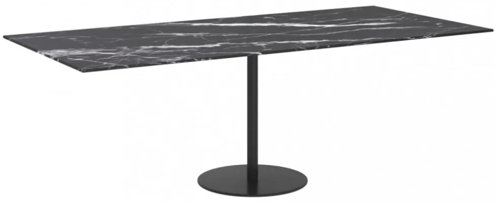 fekete edzett üveg asztallap márványdizájnnal 100 x 62 cm 8 mm