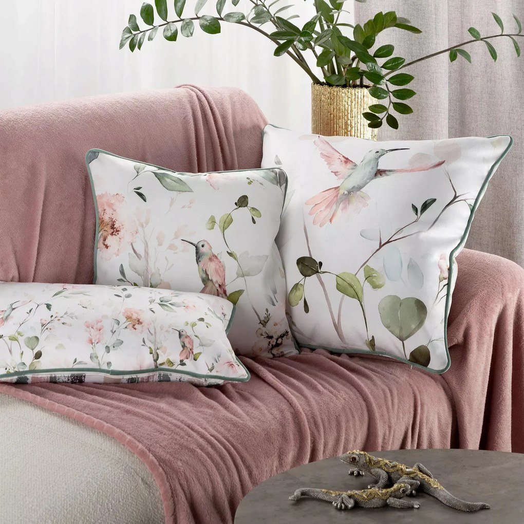 Dekoratív párnahuzat Inez töltettel 45x30 Eurofirany fehér zöld