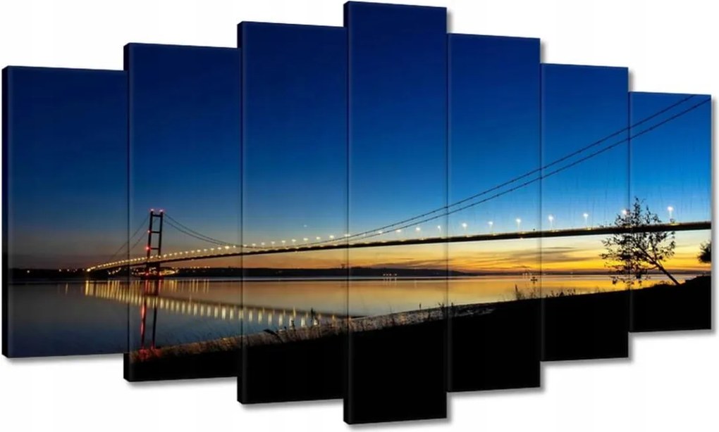 Festmények 140x80 Híd éjszakai kép