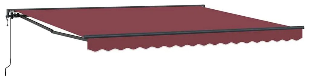 Elektromos Félautomata Napernyő Burgundi Vörös 400x300 cm