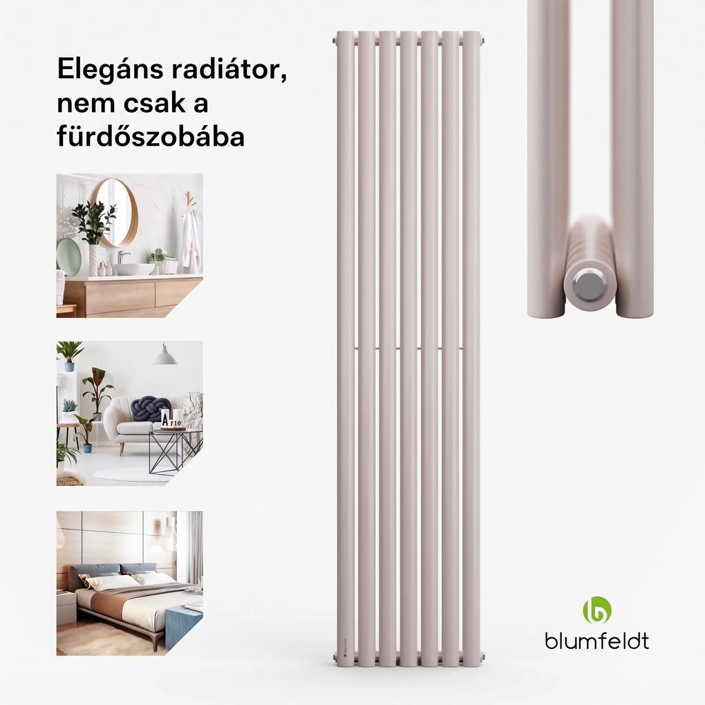 Blumfeldt Tallheo, 41 x 180, radiátor, fürdőszoba radiátor, csőradiátor, 1435 W, melegvizes, 1/2